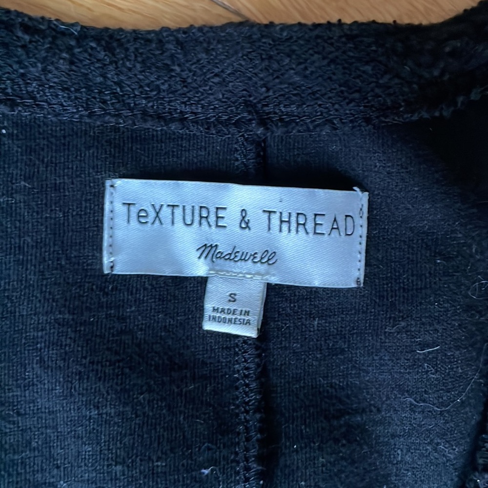 Madewell Texture & Thread Black Wrap Top - Picture 4 of 4